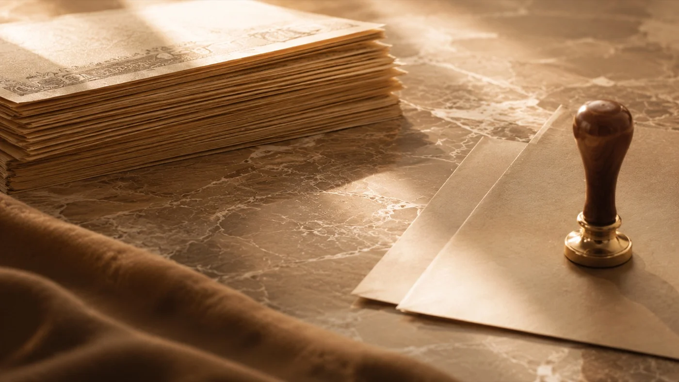 A wax seal beside a stack of signed closing documents